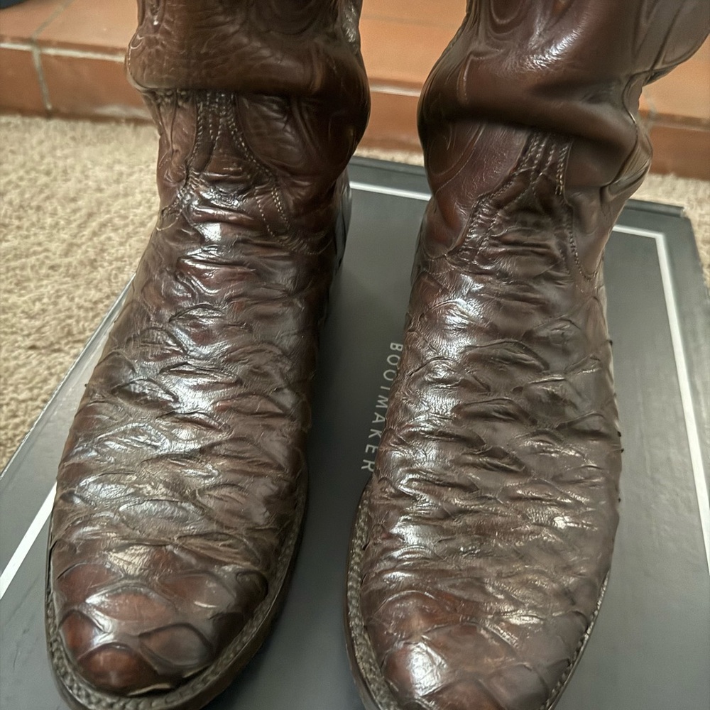 Used Lucchese anteater western boots